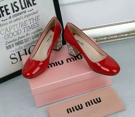 MIUMIU Shallow mouth Block heel Shoes Women--001